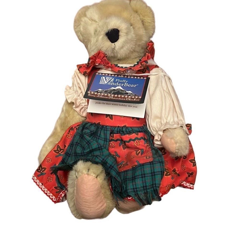 Vintage Fluffy Vanderbear "Eine Kleine Mountain Climbin'"‎ Bear nwt (1992)